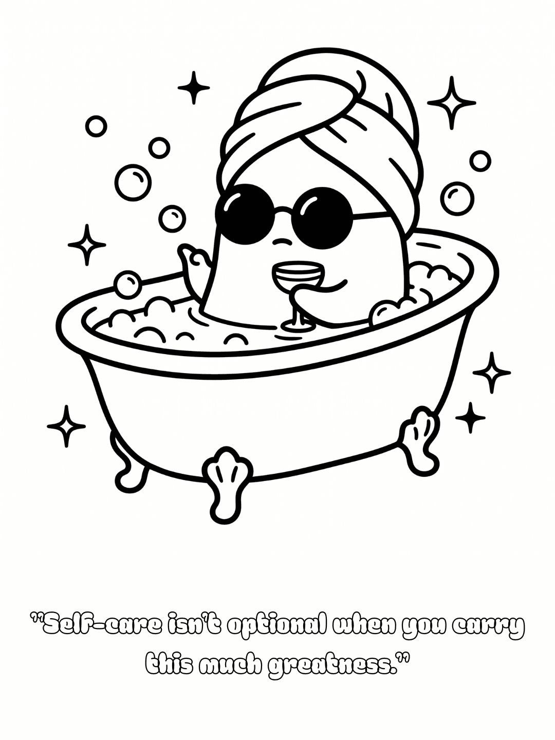 The Royal Bath — free printable ghost coloring page