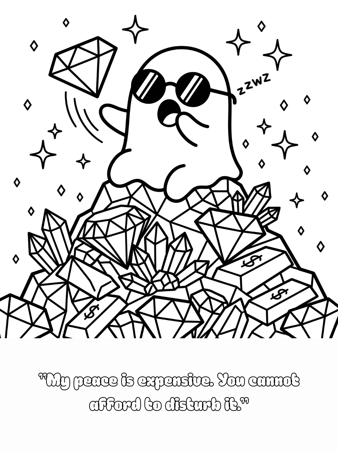 The Treasury — free printable ghost coloring page