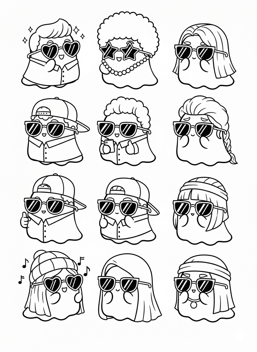 Sticker sheet — headwear studies